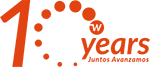 10 Year Anniversary Juntos Avanzamos Logo